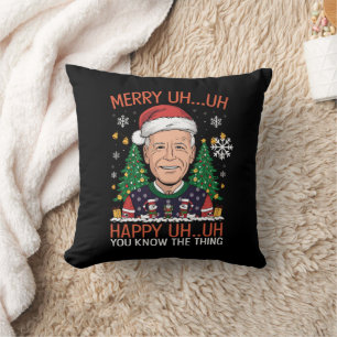 Lustiger Weihnachtsmann Joe Biden Frohe Äh Äh Weih Kissen