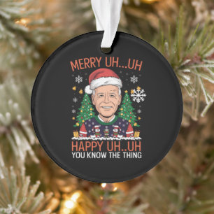 Lustiger Weihnachtsmann Joe Biden Frohe Uh Uh Weih Ornament