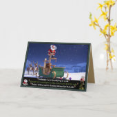 Lustiger Weihnachtsmann Karte (Gelbe Blume)