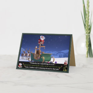 Lustiger Weihnachtsmann Karte