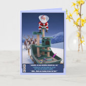 Lustiger Weihnachtsmann Karte (Gelbe Blume)