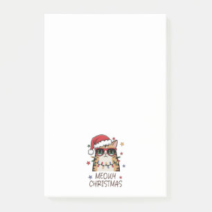 Lustiger Weihnachtsmann-Kater “Frohe Weihnachten”  Post-it Klebezettel