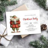 Lustiger Weihnachtsmann Klassisch Rot Grün Digital Einladung