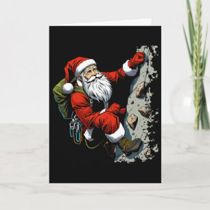 Lustiger Weihnachtsmann Klettert Weihnachten Xmas Karte