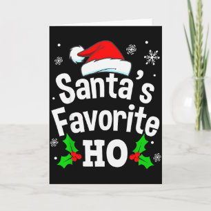 Lustiger Weihnachtsmann Lieblings-Ho-Unartige-Pyja Karte