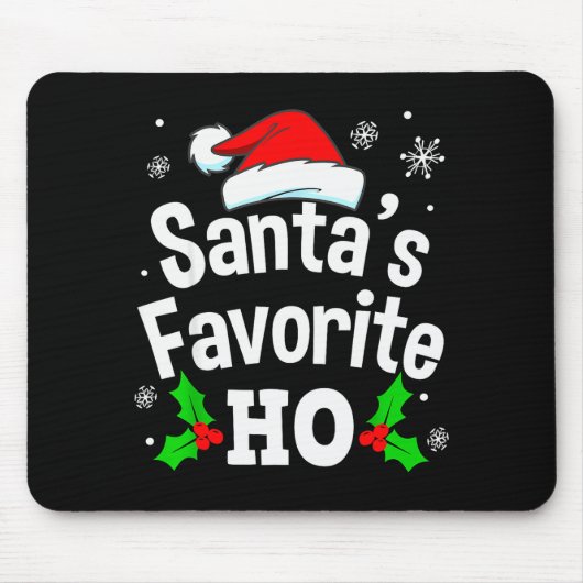 Lustiger Weihnachtsmann Lieblings-Ho-Unartiger Pyj Mousepad (Vorne)