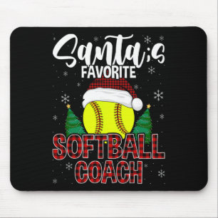 Lustiger Weihnachtsmann Lieblings-Softll-Coach-Wei Mousepad