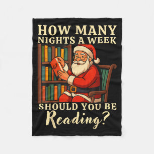 Lustiger Weihnachtsmann liest 67 Meme-Shirt Weihna Fleecedecke
