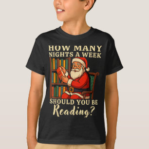 Lustiger Weihnachtsmann liest 67 Meme T-Shirt Weih