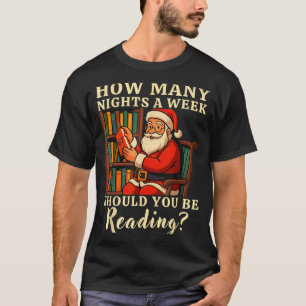 Lustiger Weihnachtsmann liest 67 Meme T-Shirt Weih