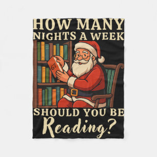 Lustiger Weihnachtsmann liest 67 Meme T-Shirt Weih Fleecedecke