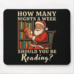Lustiger Weihnachtsmann liest 67 Meme Tee Weihnach Mousepad