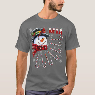 Lustiger Weihnachtsmann mit Zuckerstange für Damen T-Shirt