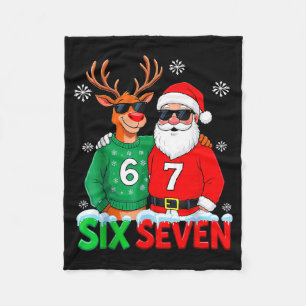 Lustiger Weihnachtsmann Rentier 6 7 Weihnachten Me Fleecedecke