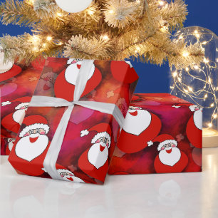 Lustiger Weihnachtsmann Rot Festlich Weihnachten Geschenkpapier