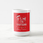 Lustiger Weihnachtsmann rot und grüner Humor Kaffeetasse (Mittel)
