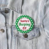 Lustiger Weihnachtsmann-Rülps-Elf-Christmas-Button Button (Beispiel)