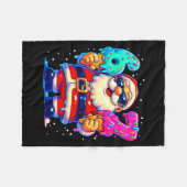 Lustiger Weihnachtsmann sagt sechs sieben 67 Meme Fleecedecke (Vorderseite (Horizontal))