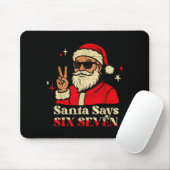 Lustiger Weihnachtsmann sagt sechs sieben 67 Meme  Mousepad (Mit Mouse)