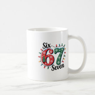 Lustiger Weihnachtsmann sagt sechs sieben Weihnach Kaffeetasse