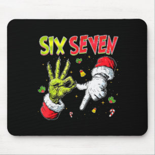 Lustiger Weihnachtsmann sagt sechs sieben Weihnach Mousepad