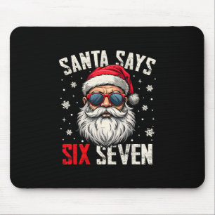Lustiger Weihnachtsmann sagt sechs sieben Weihnach Mousepad