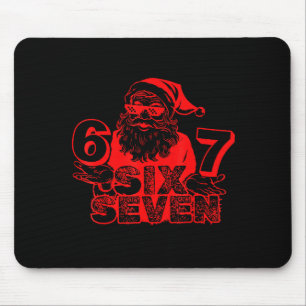 Lustiger Weihnachtsmann sagt Six Seven Xmas 6 7 Me Mousepad