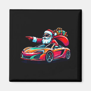 Lustiger Weihnachtsmann Santa Claus fährt Srt Auto Magnet
