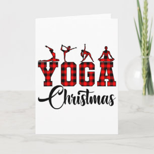 Lustiger Weihnachtsmann Santa Claus meditiert Yoga Karte