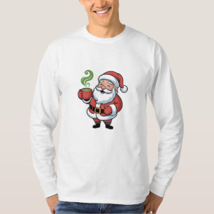Lustiger Weihnachtsmann Santa mit einem Matcha-Get T-Shirt