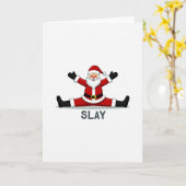 Lustiger Weihnachtsmann Slay Weihnachtskarte Inter Karte (Gelbe Blume)