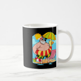 Lustiger Weihnachtsmann Sommer Hawaiianischer Trop Kaffeetasse