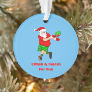 Lustiger Weihnachtsmann spielt Pickleball, ich stü Ornament
