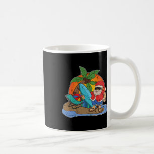 Lustiger Weihnachtsmann-Surfer Hawaiianischer Weih Kaffeetasse