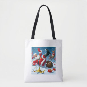 lustiger Weihnachtsmann Tasche