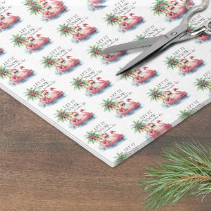 Lustiger Weihnachtsmann Tropischer Strand Weihnach Seidenpapier