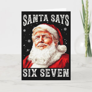 Lustiger Weihnachtsmann Trump 6-7 Meme Weihnachten Karte