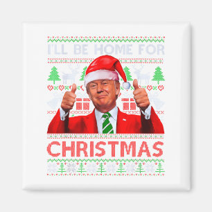 Lustiger Weihnachtsmann Trump Ich werde zu Weihnac Magnet