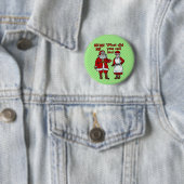 Lustiger Weihnachtsmann u. Frau Christmas Button (Beispiel)