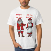 Lustiger Weihnachtsmann u. Frau Christmas T-Shirt (Vorderseite)