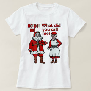 Lustiger Weihnachtsmann u. Frau Christmas T-Shirt