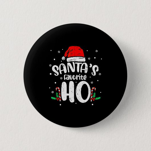Lustiger Weihnachtsmann Unanständiger Schmutziger Button (Vorderseite)