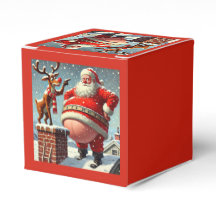 Lustiger Weihnachtsmann und Rentier Weihnachten