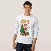 Lustiger Weihnachtsmann-Weihnachtspullover – Gesch Sweatshirt (Vorne ganz)