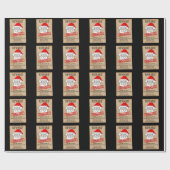 Lustiger Weihnachtsmann wollte Plakat Geschenkpapier (Flach)