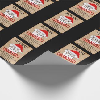 Lustiger Weihnachtsmann wollte Plakat Geschenkpapier