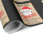 Lustiger Weihnachtsmann wollte Plakat Geschenkpapier (Rolleneckpunkt)