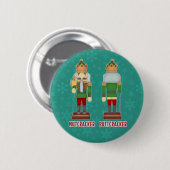 Lustiger Weihnachtsnussknacker Buttcracker Button (Vorne & Hinten)