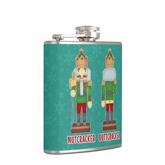 Lustiger Weihnachtsnussknacker Buttcracker Flachmann (Rechts)