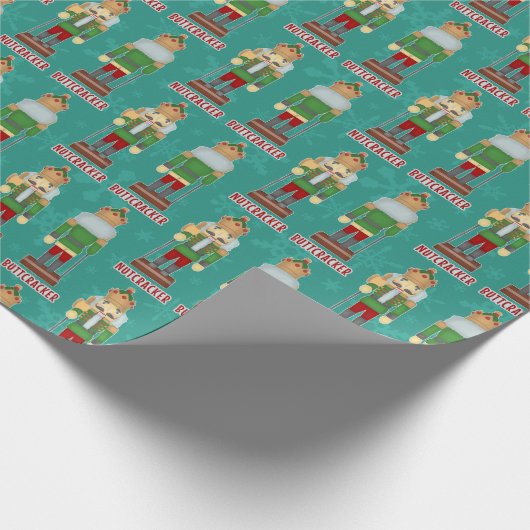 Lustiger Weihnachtsnussknacker Buttcracker Geschenkpapier (Ecke)